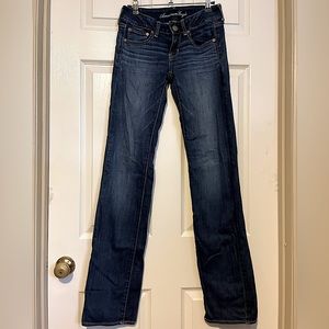 American Eagle Outfitters Vintage Dark Wash Stretch Straight Leg Jeans